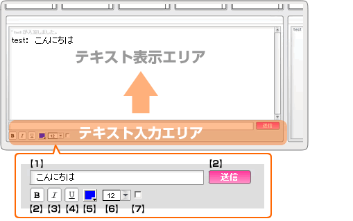 チャットウィンドウの基本構成